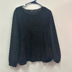 Vayana Black Textured Long Sleeve Size 46
